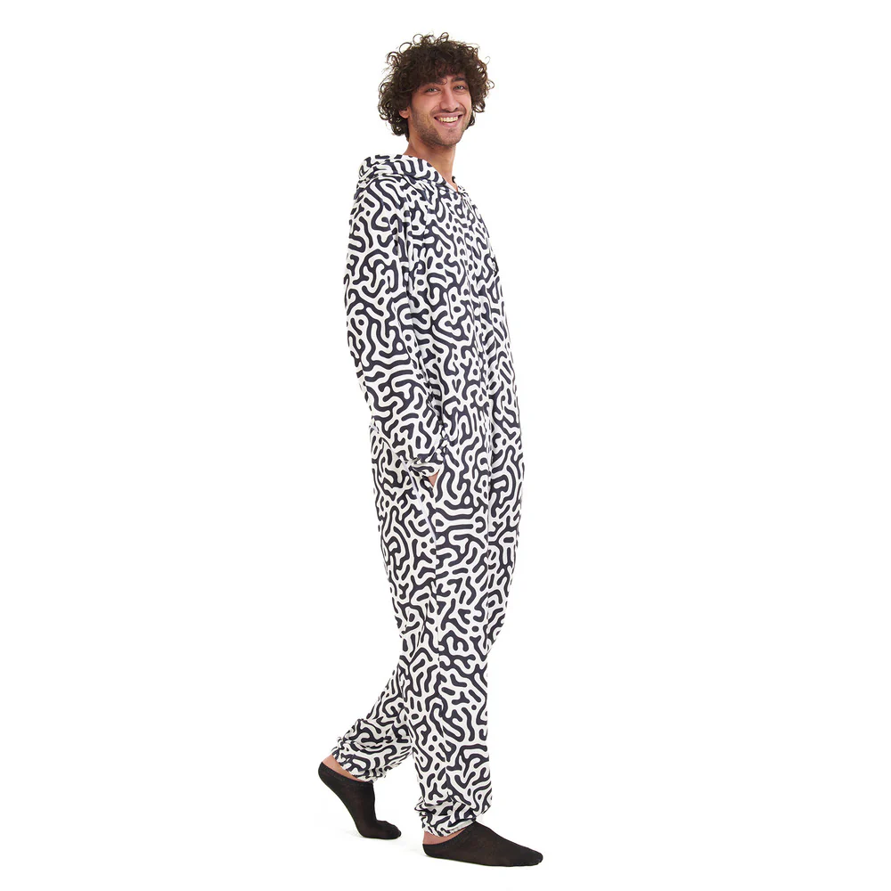 Snuggs Blanket Onesie Black Doodles - Image 5