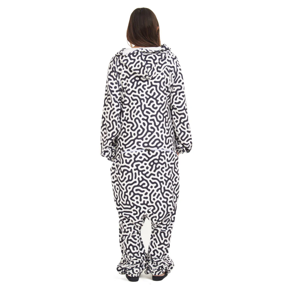 Snuggs Blanket Onesie Black Doodles - Image 6