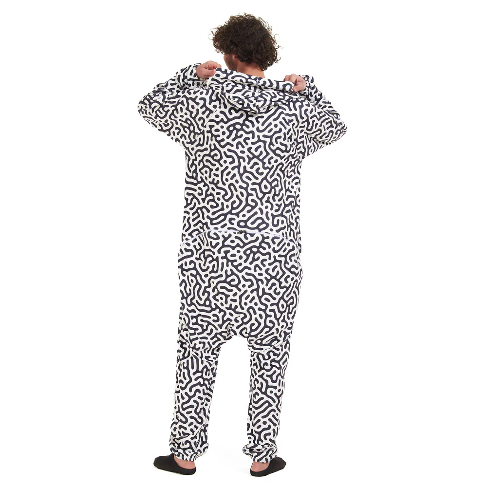Snuggs Blanket Onesie Black Doodles - Image 7