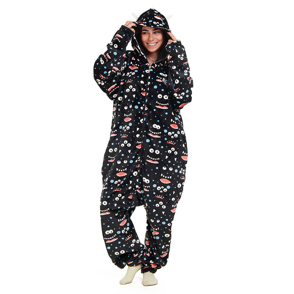 Snuggs Blanket Onesie Black monster - Image 2