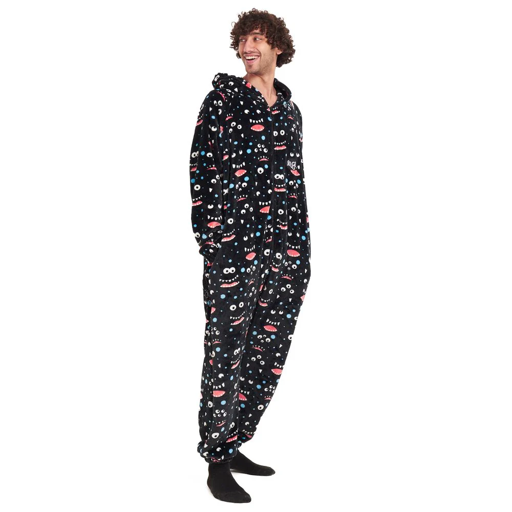 Snuggs Blanket Onesie Black monster - Image 4