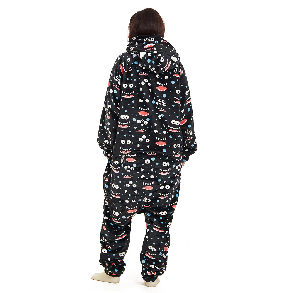 Snuggs Blanket Onesie Black monster - Image 7