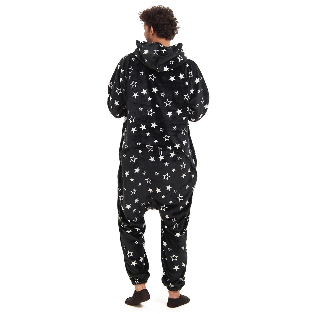 Snuggs Blanket Onesie Black With White Stars - Image 6