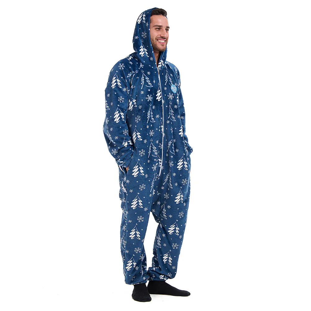 Snuggs Blanket Onesie Blue Christmas Tree - Image 2