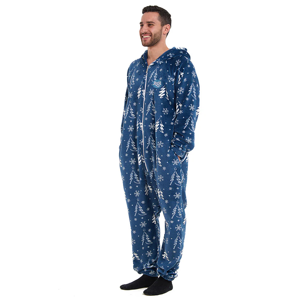 Snuggs Blanket Onesie Blue Christmas Tree - Image 4