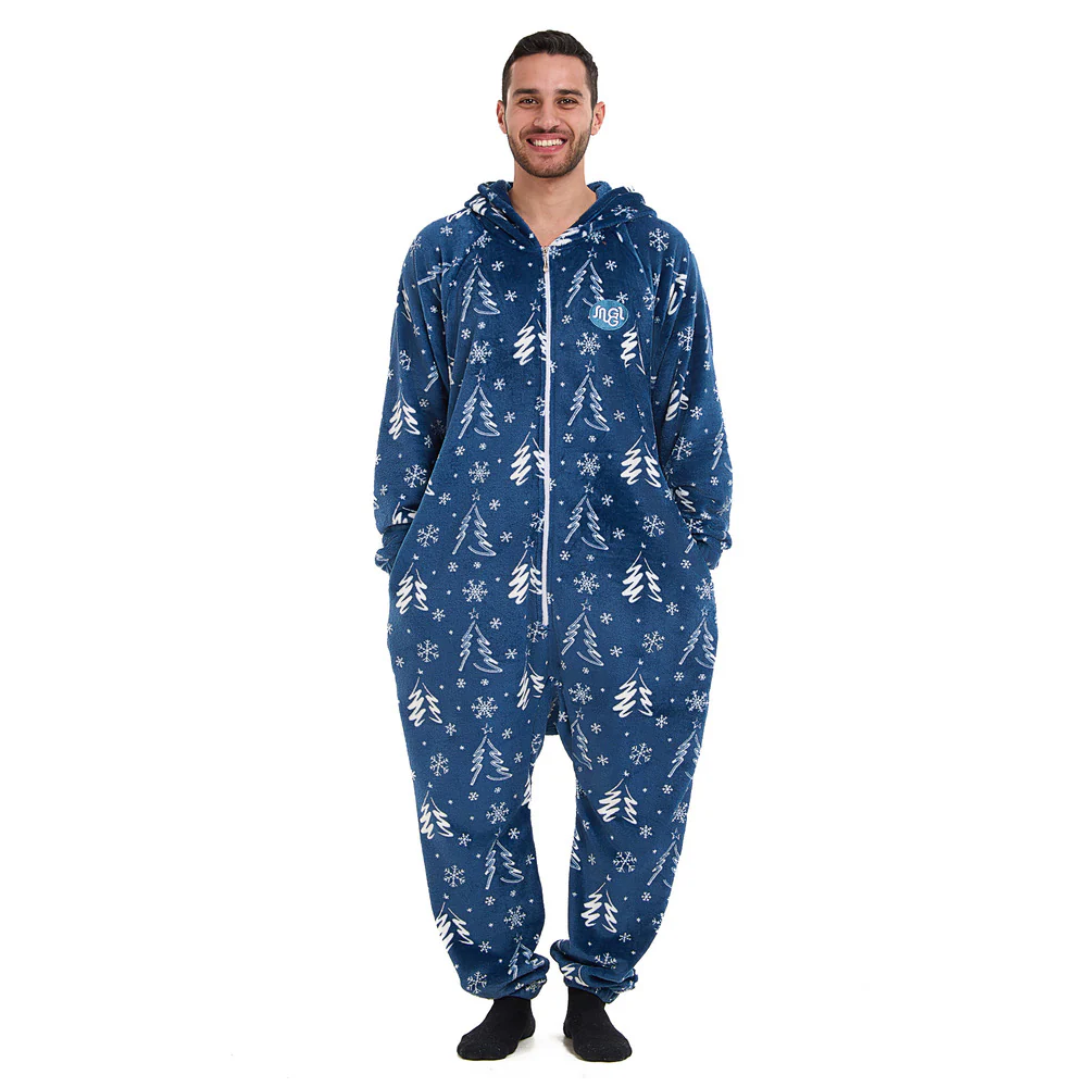 Snuggs Blanket Onesie Blue Christmas Tree - Image 8