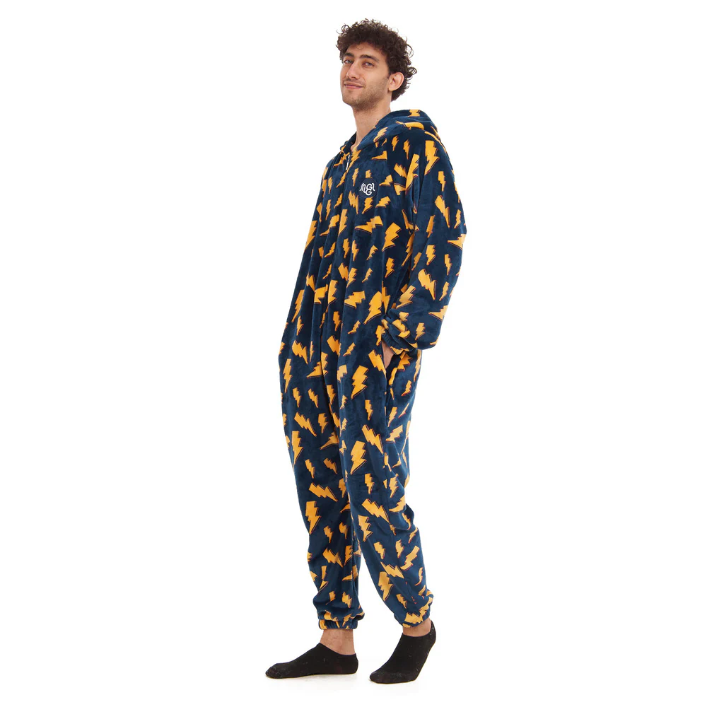 Snuggs Blanket Onesie Dark Blue Bolt - Image 5