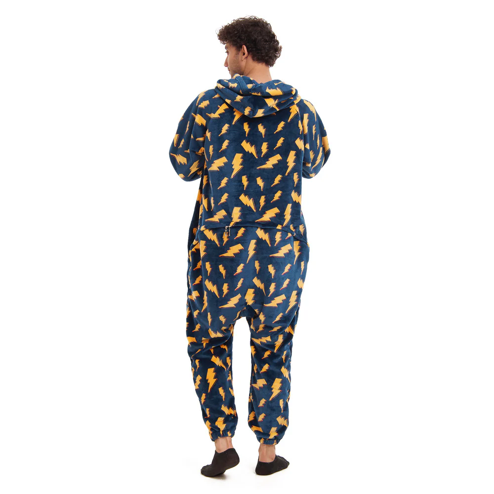 Snuggs Blanket Onesie Dark Blue Bolt - Image 7