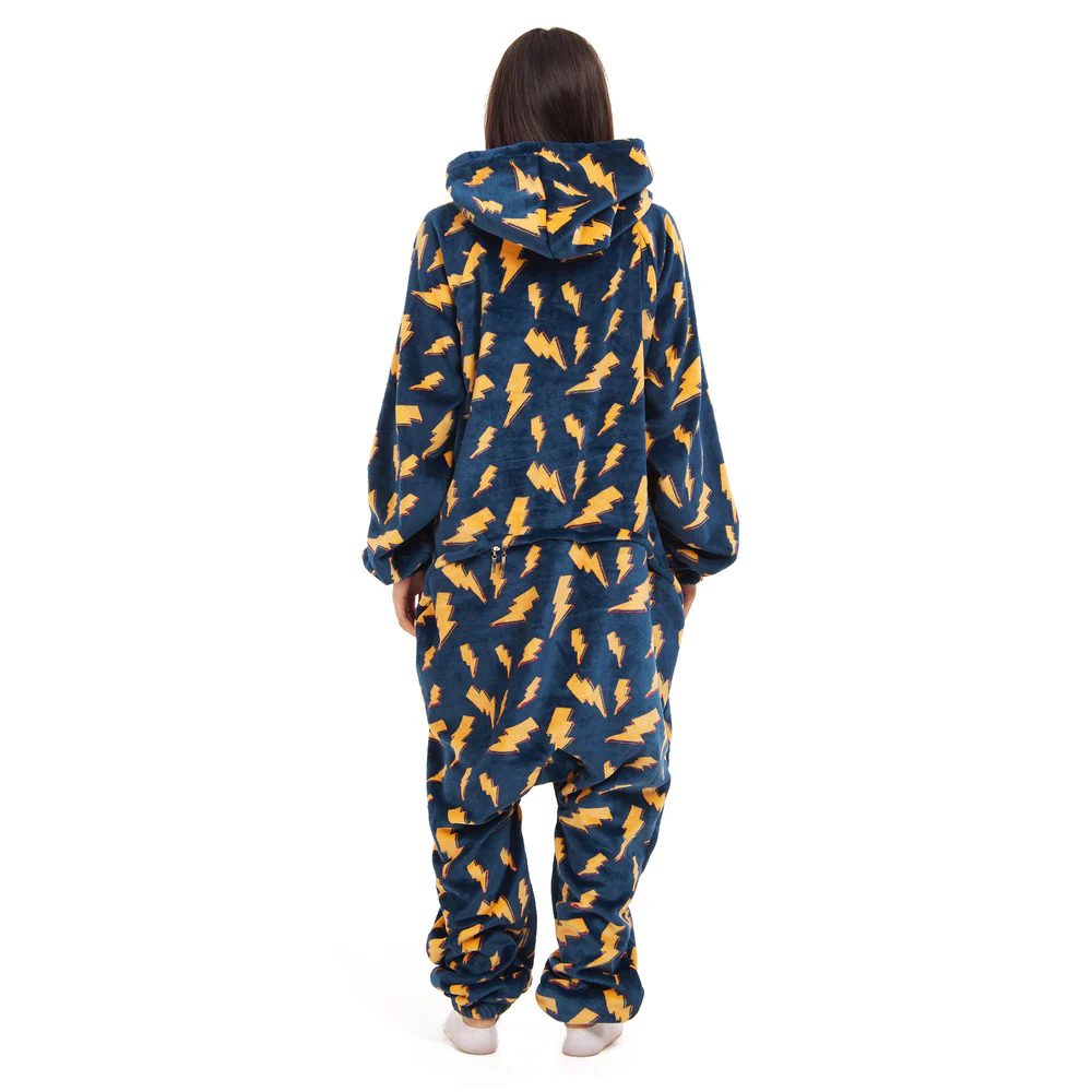 Snuggs Blanket Onesie Dark Blue Bolt - Image 8