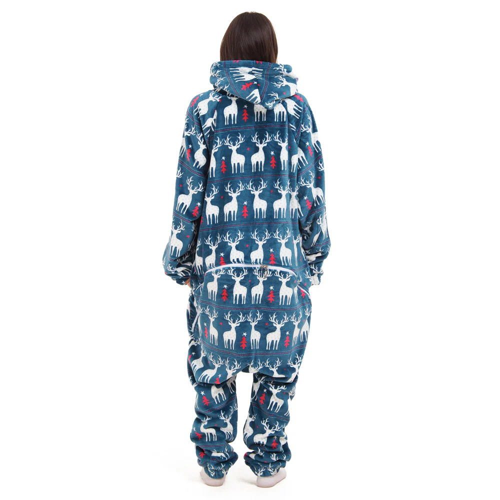 Snuggs Blanket Onesie Dark blue Christmas - Image 6