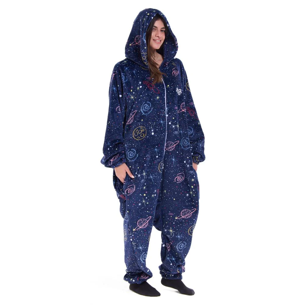 Snuggs Blanket Onesie Dark Blue Space - Image 4