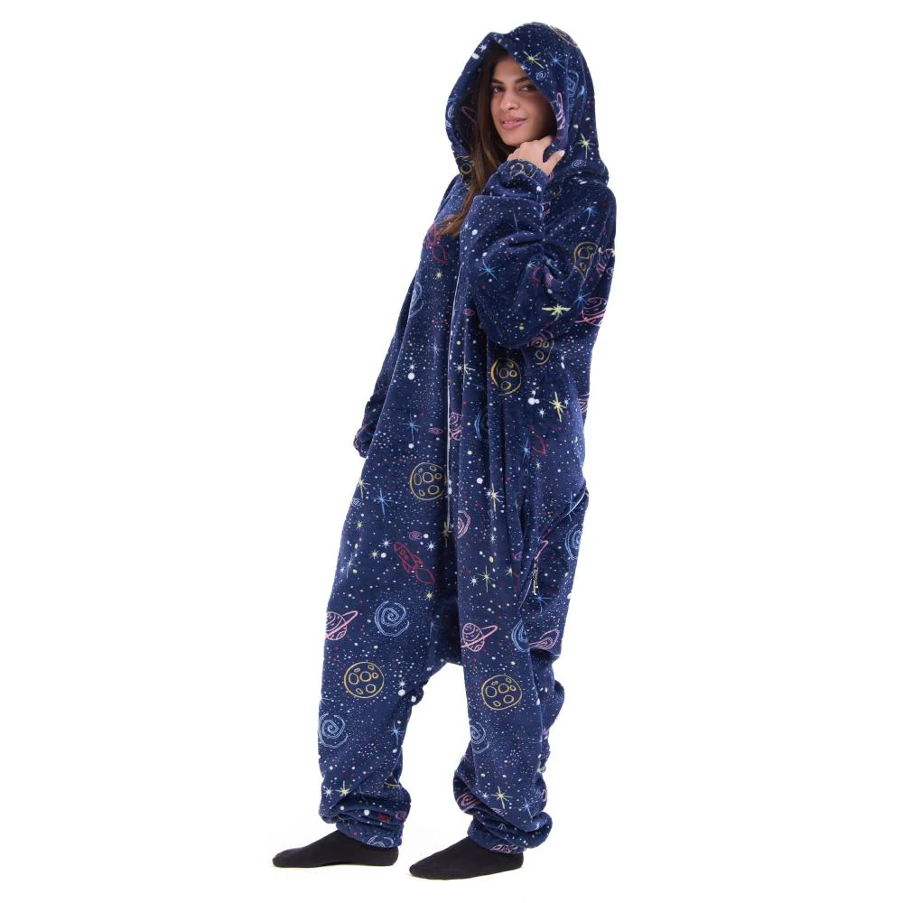 Snuggs Blanket Onesie Dark Blue Space - Image 5