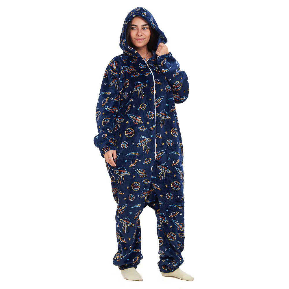 Snuggs Blanket Onesie Dark Blue space - Image 2