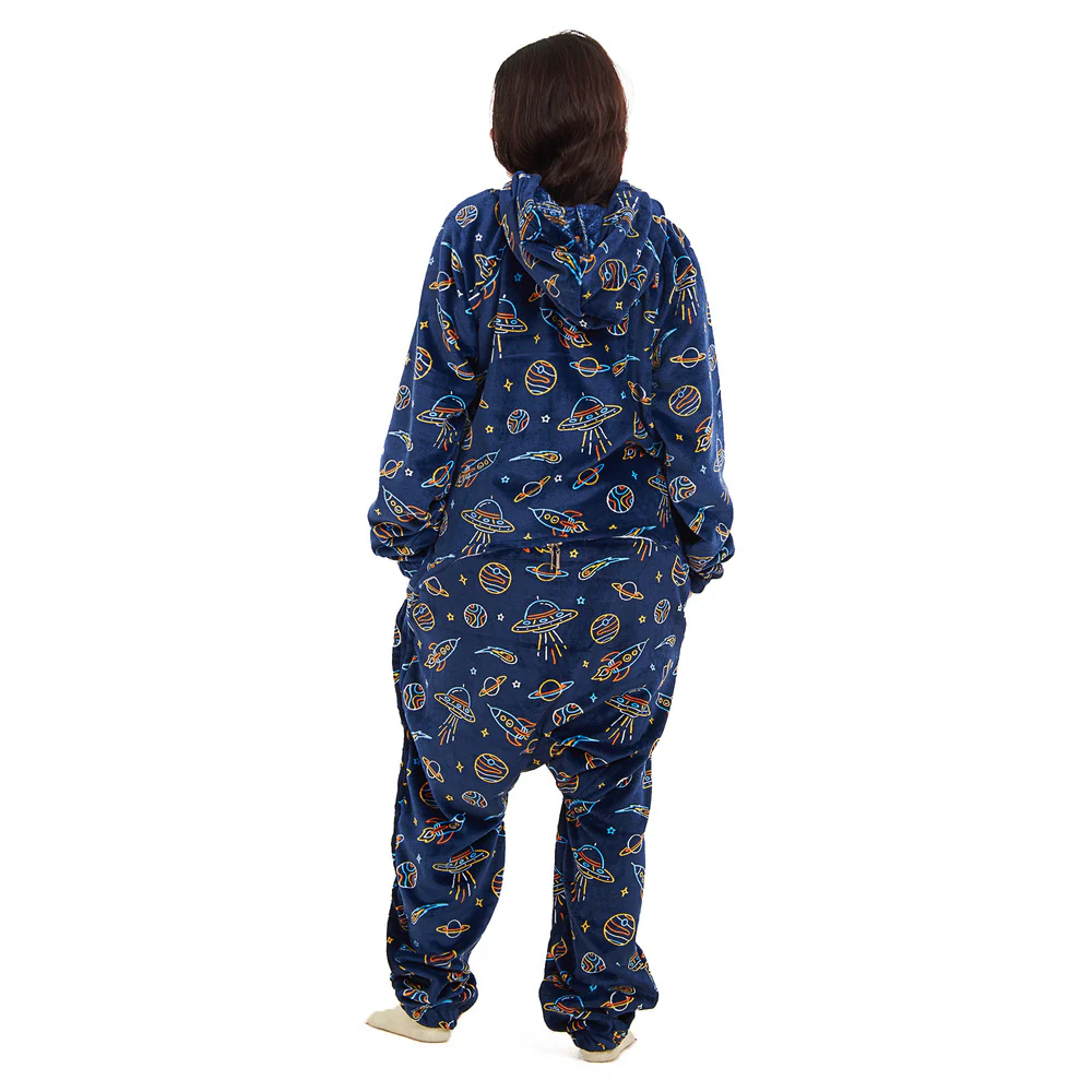Snuggs Blanket Onesie Dark Blue space - Image 3