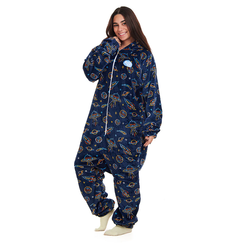 Snuggs Blanket Onesie Dark Blue space - Image 4