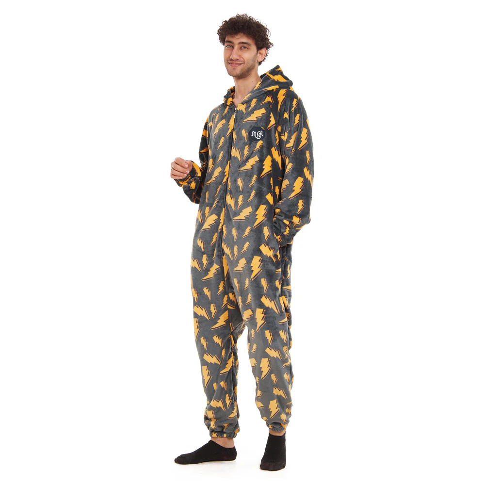 Snuggs Blanket Onesie Dark Grey Bolt - Image 2