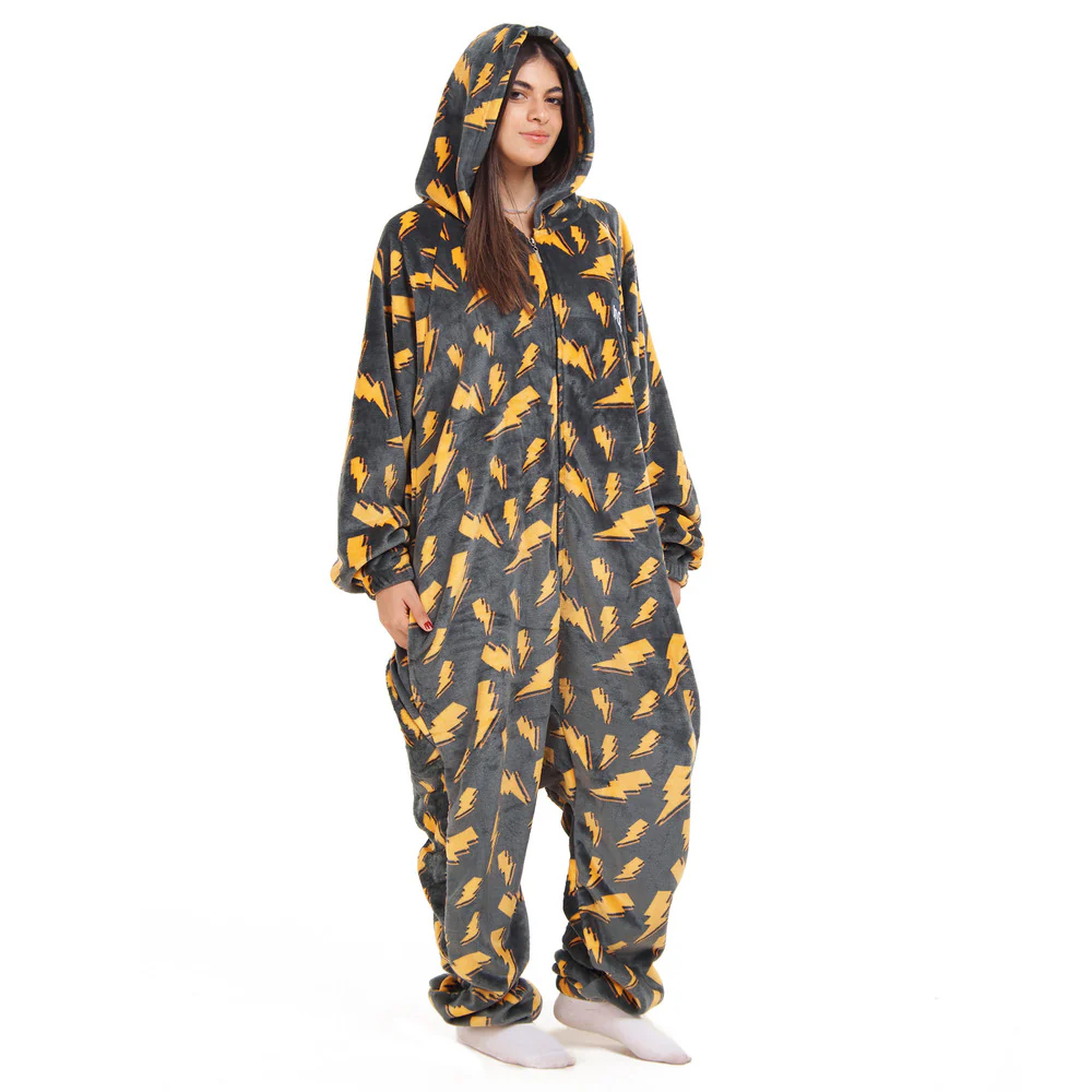 Snuggs Blanket Onesie Dark Grey Bolt - Image 3