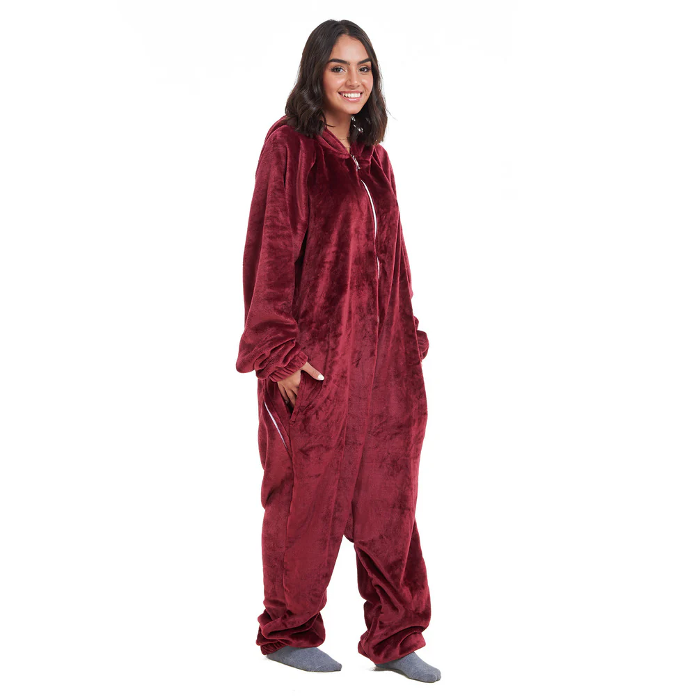 Snuggs Blanket Onesie Dark red - Image 3
