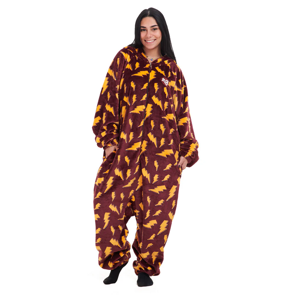 Snuggs Blanket Onesie Dark Red Bolt - Image 3