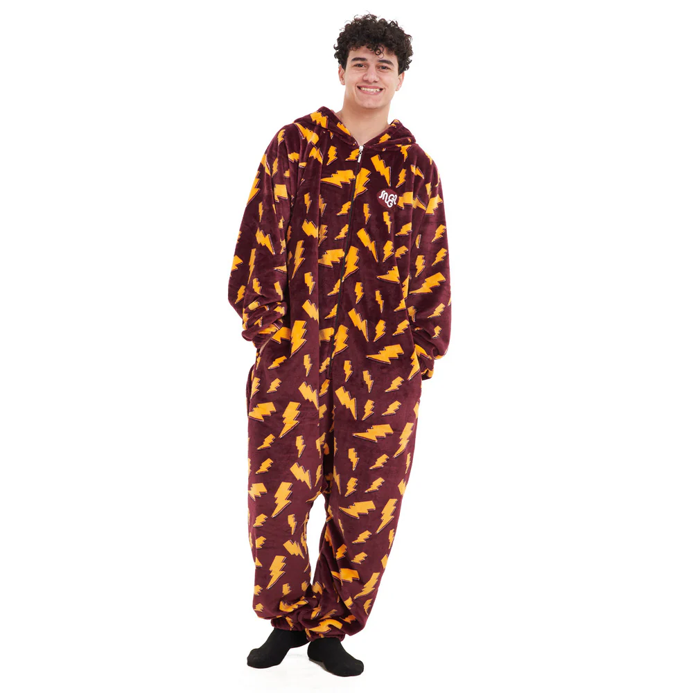 Snuggs Blanket Onesie Dark Red Bolt - Image 6