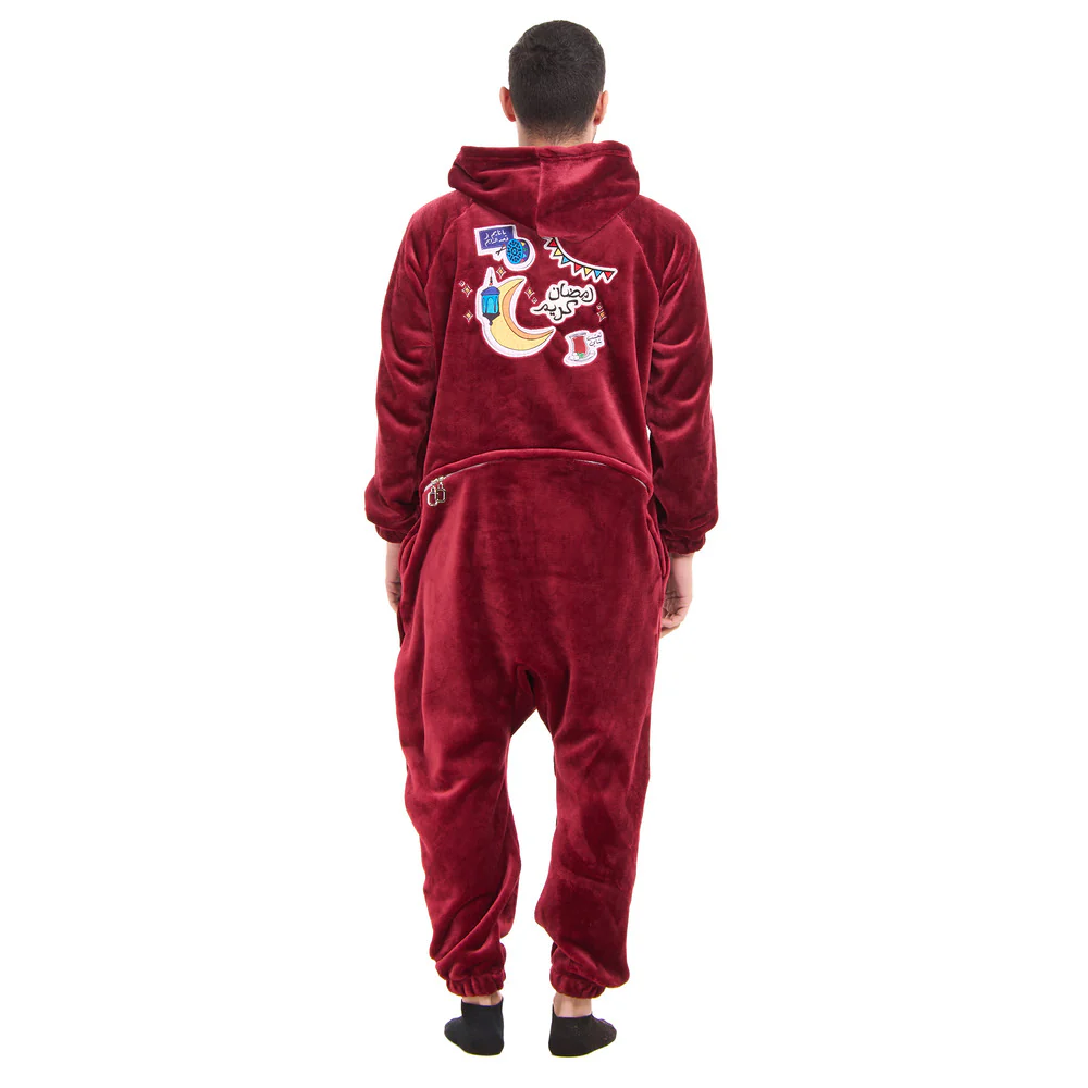 Snuggs Blanket Onesie Dark Red هلال رمضان - Image 7