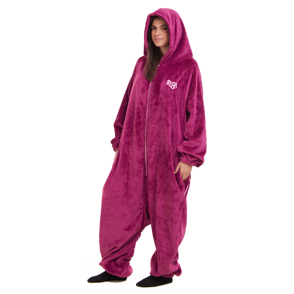 Snuggs Blanket Onesie Fuchsia - Image 2