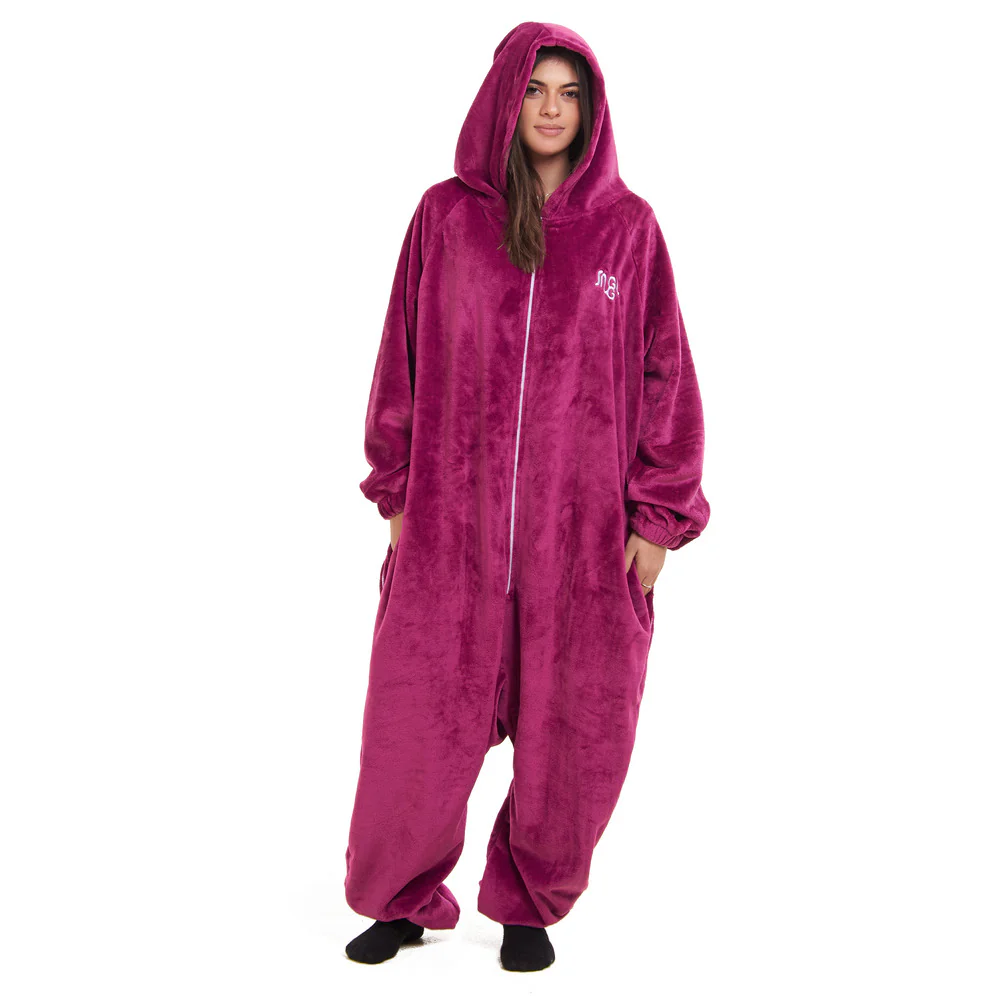 Snuggs Blanket Onesie Fuchsia - Image 5