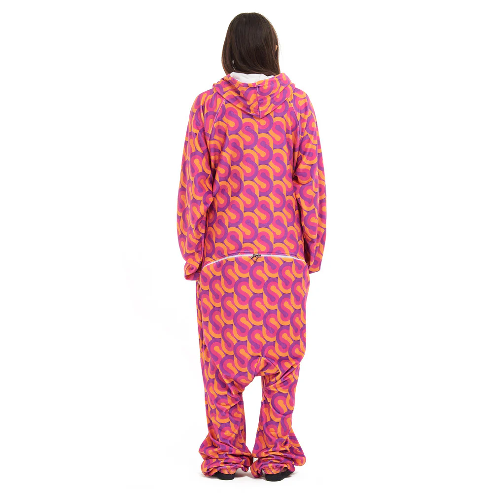 Snuggs Blanket Onesie Fuchsia Geometric - Image 6