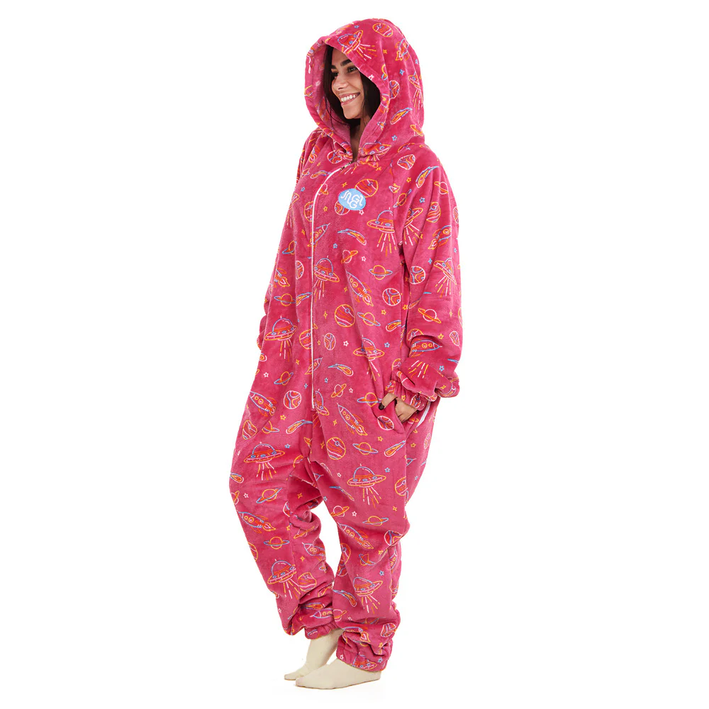 Snuggs Blanket Onesie Fuchsia Space - Image 2