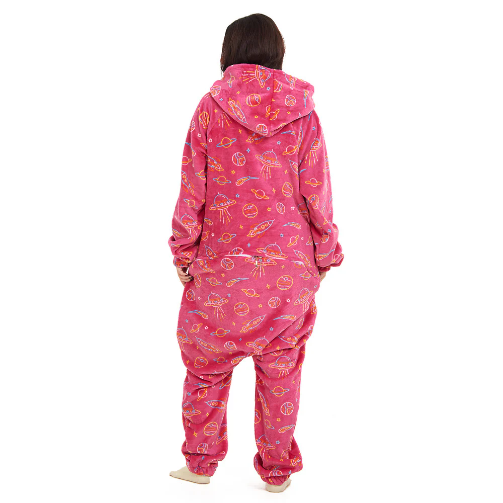 Snuggs Blanket Onesie Fuchsia Space - Image 3