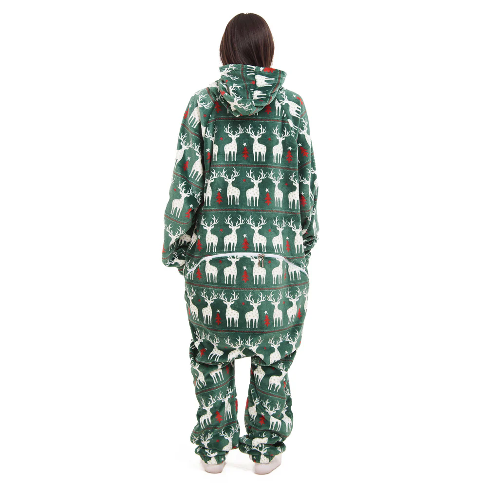 Snuggs Blanket Onesie Green Christmas - Image 6