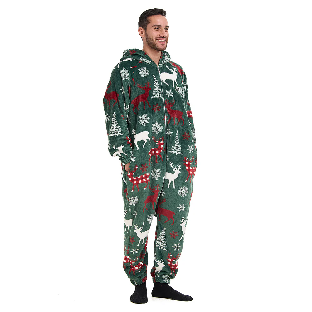 Snuggs Blanket Onesie Green Deer - Image 4
