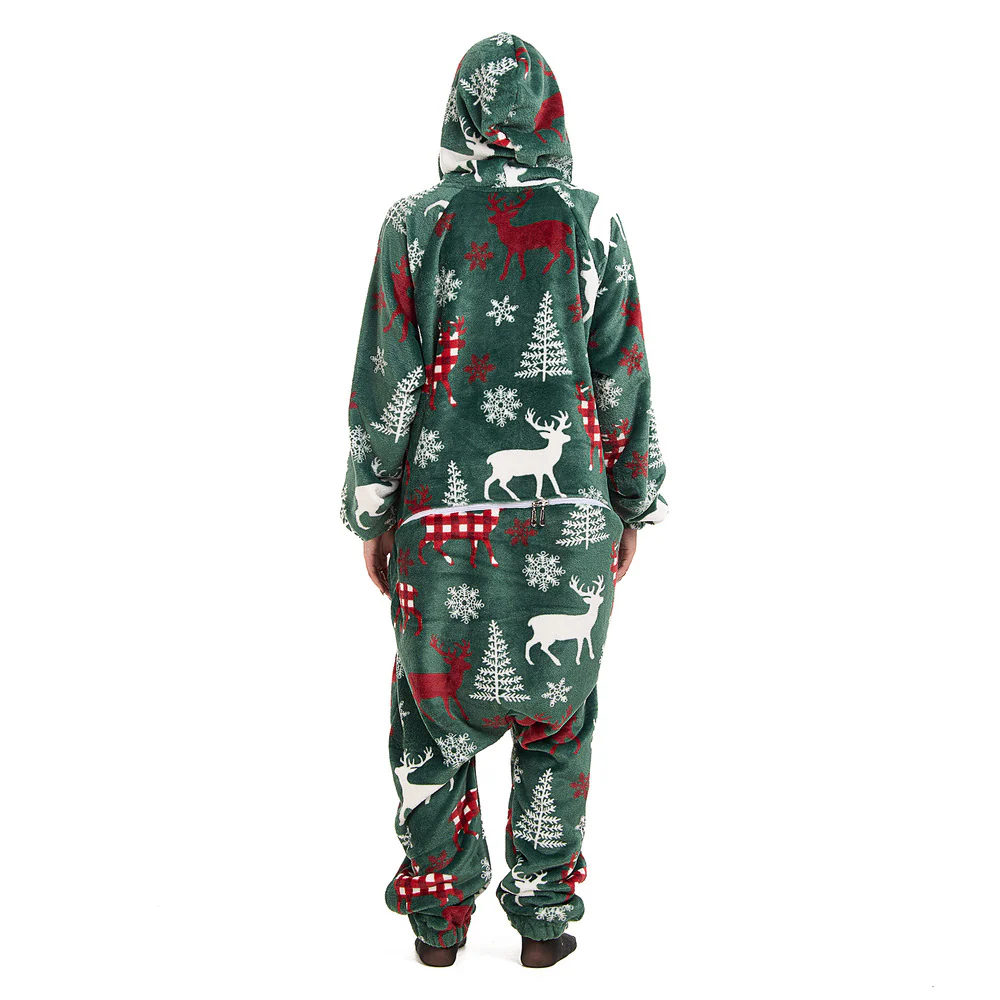 Snuggs Blanket Onesie Green Deer - Image 8