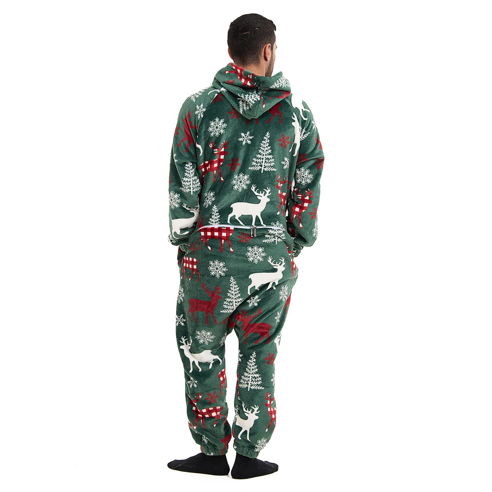 Snuggs Blanket Onesie Green Deer - Image 9