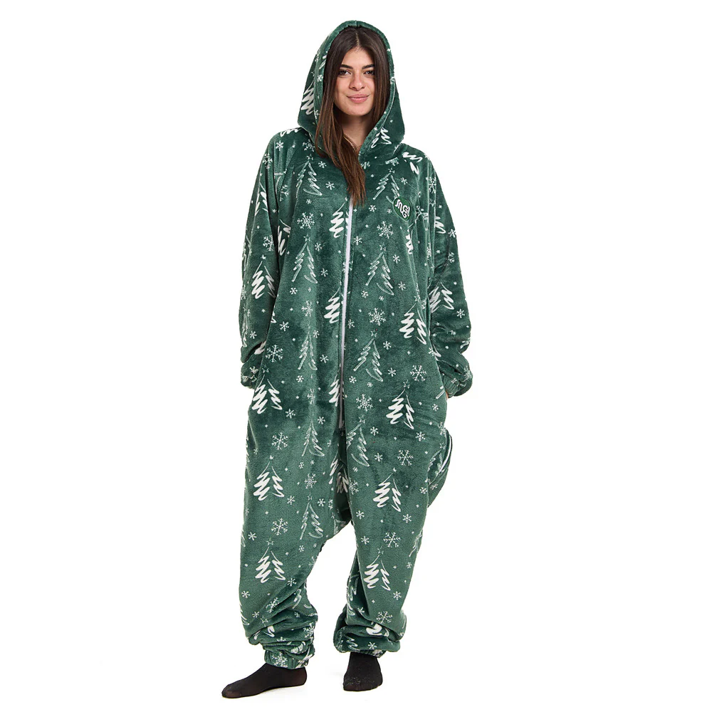 Snuggs Blanket Onesie Green Christmas Tree - Image 3