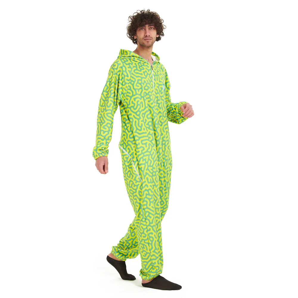 Snuggs Blanket Onesie Green Doodles - Image 6