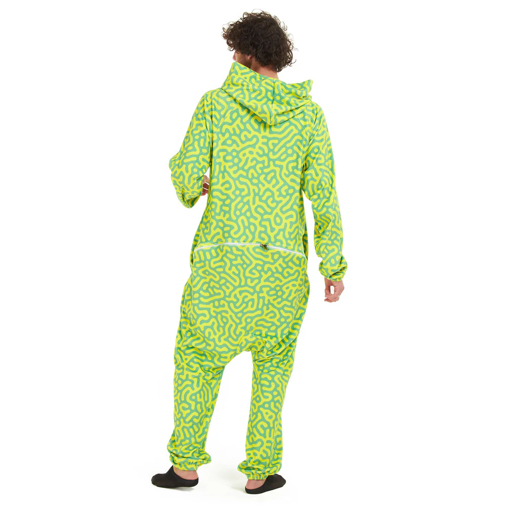 Snuggs Blanket Onesie Green Doodles - Image 7