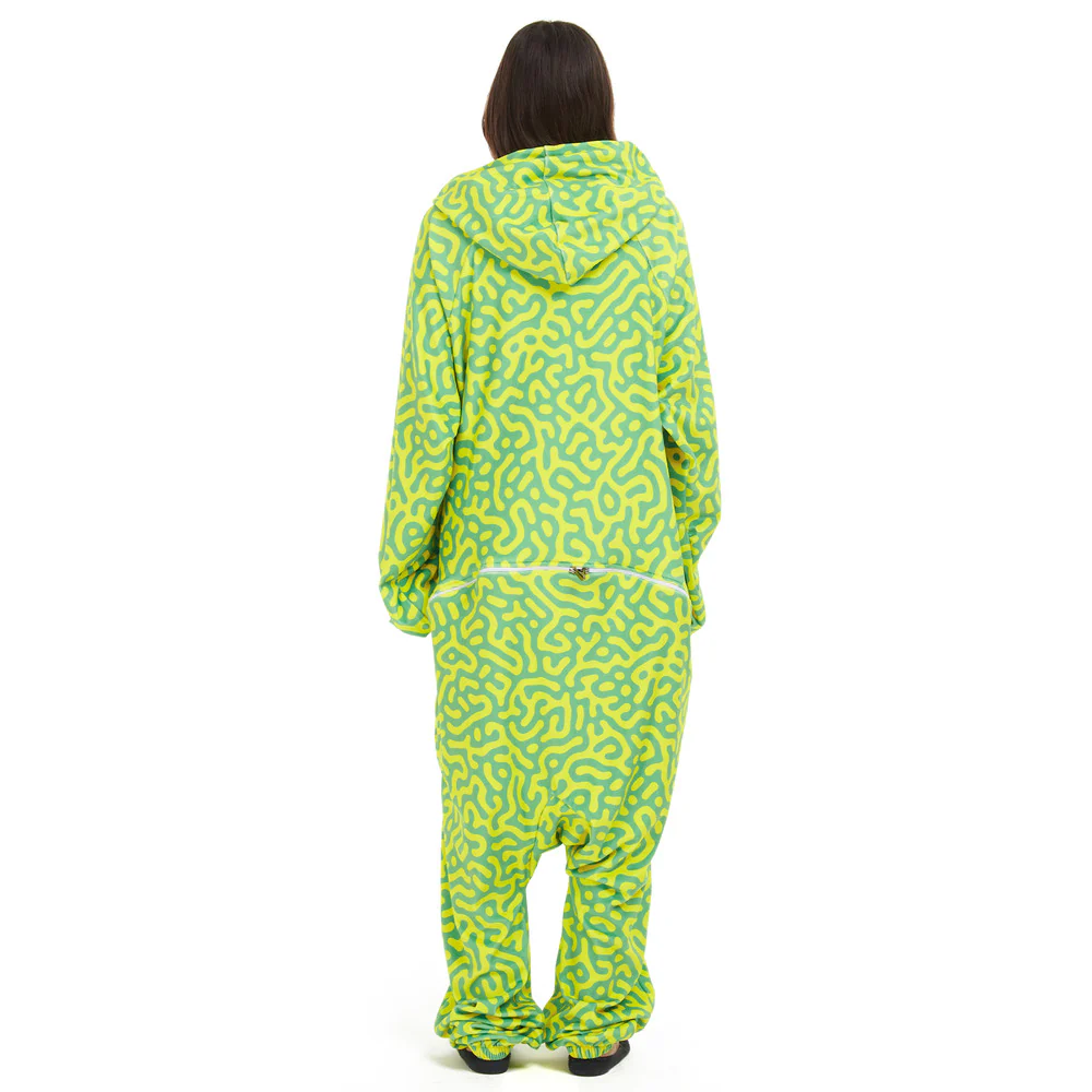 Snuggs Blanket Onesie Green Doodles - Image 8
