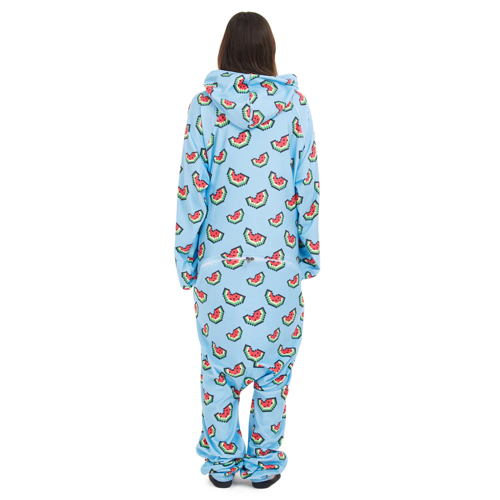 Snuggs Blanket Onesie Light Blue Watermelon Pixels - Image 7