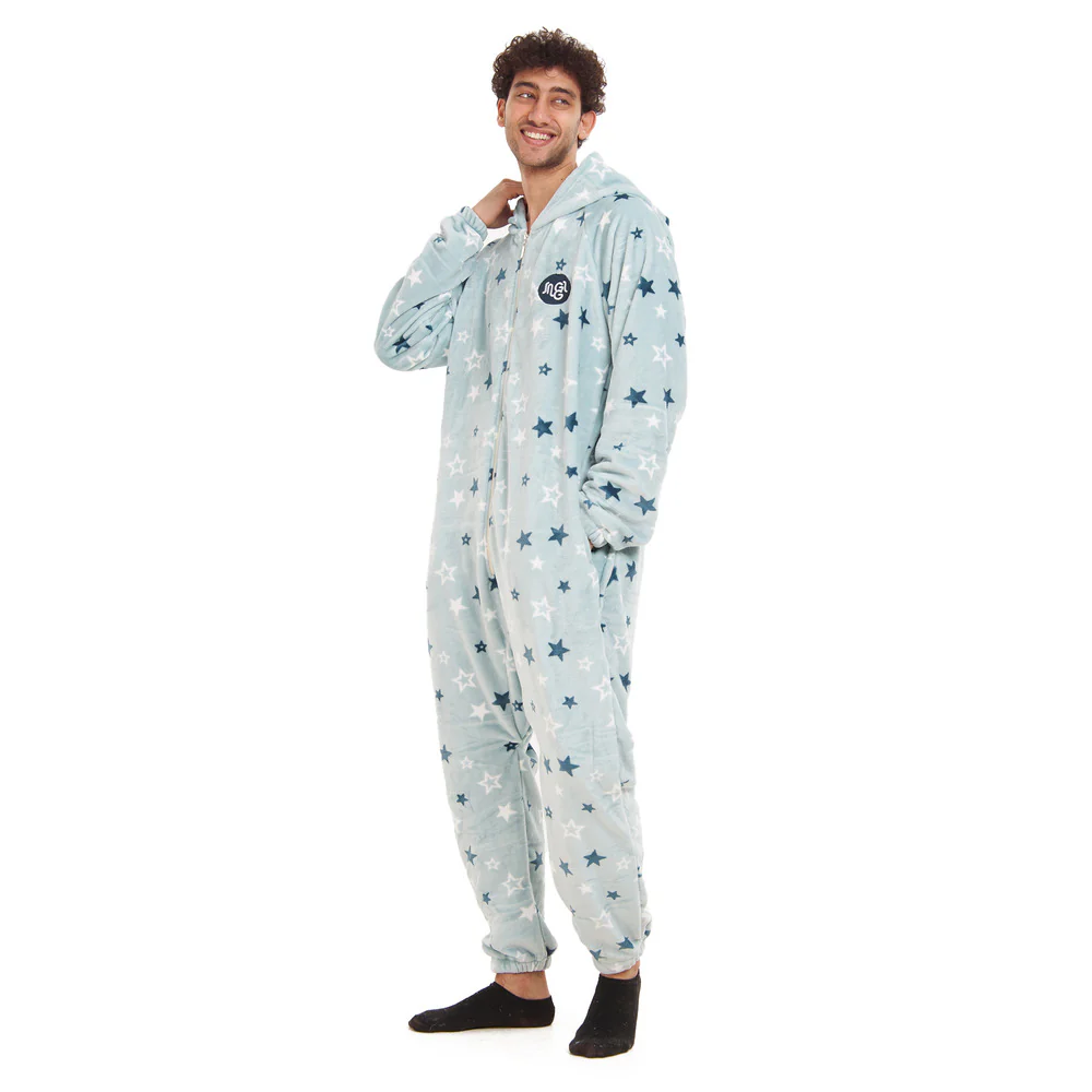 Snuggs Blanket Onesie Light Blue Stars - Image 3