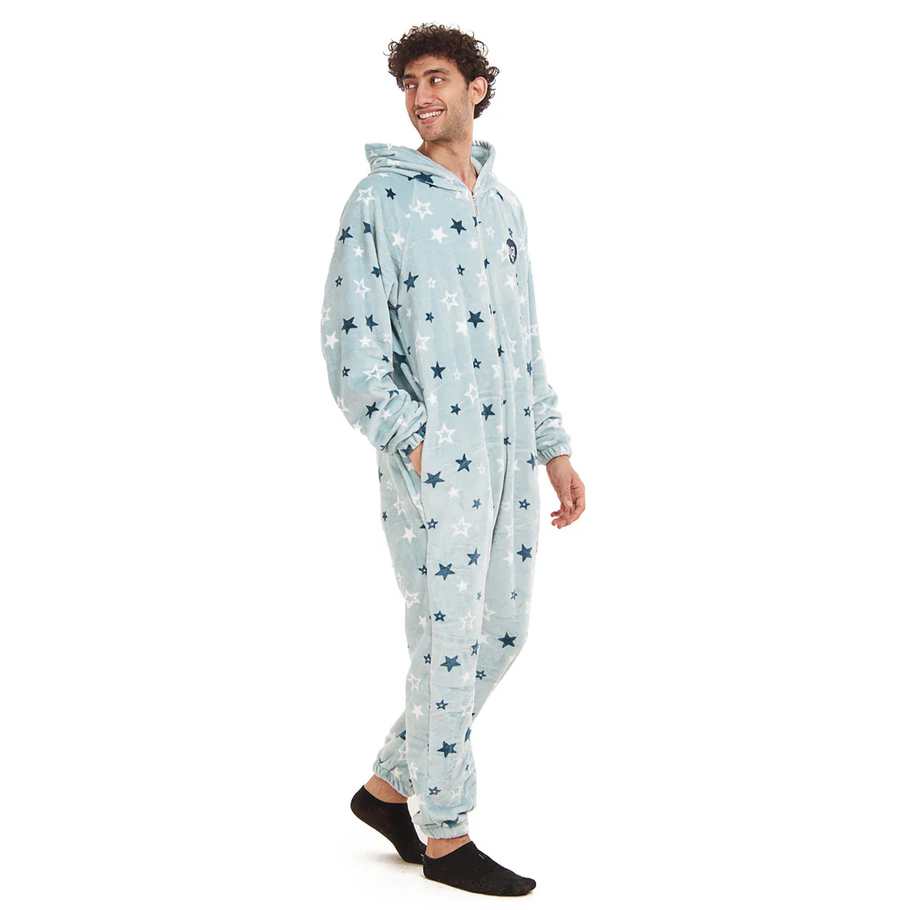 Snuggs Blanket Onesie Light Blue Stars - Image 6