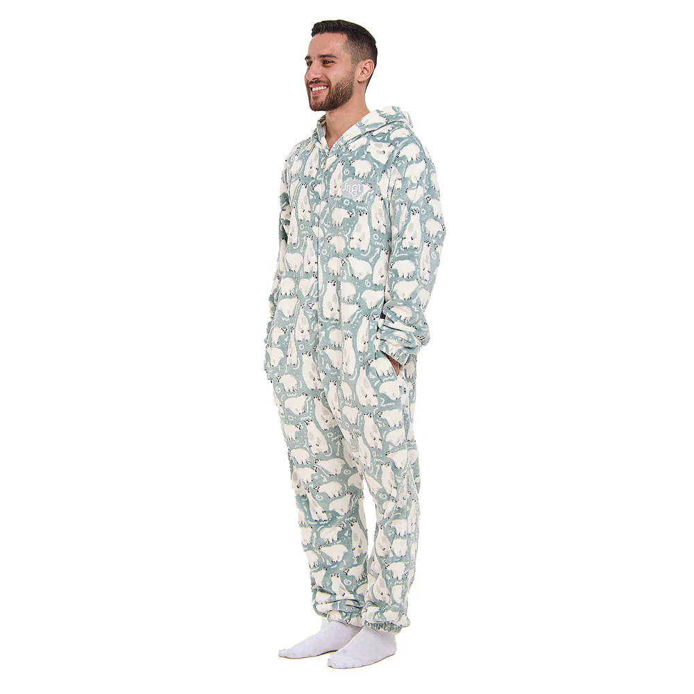 Snuggs Blanket Onesie Petroleum Polar Bear - Image 3