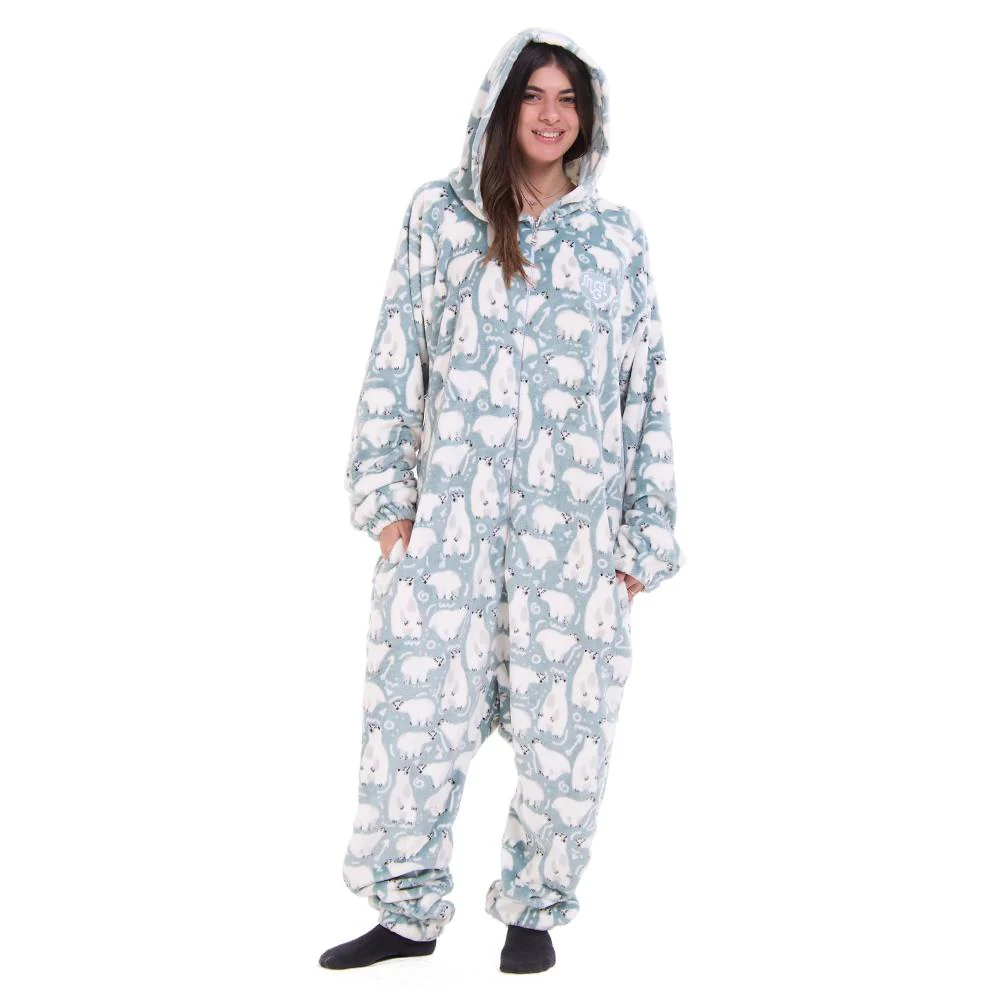 Snuggs Blanket Onesie Petroleum Polar Bear - Image 5