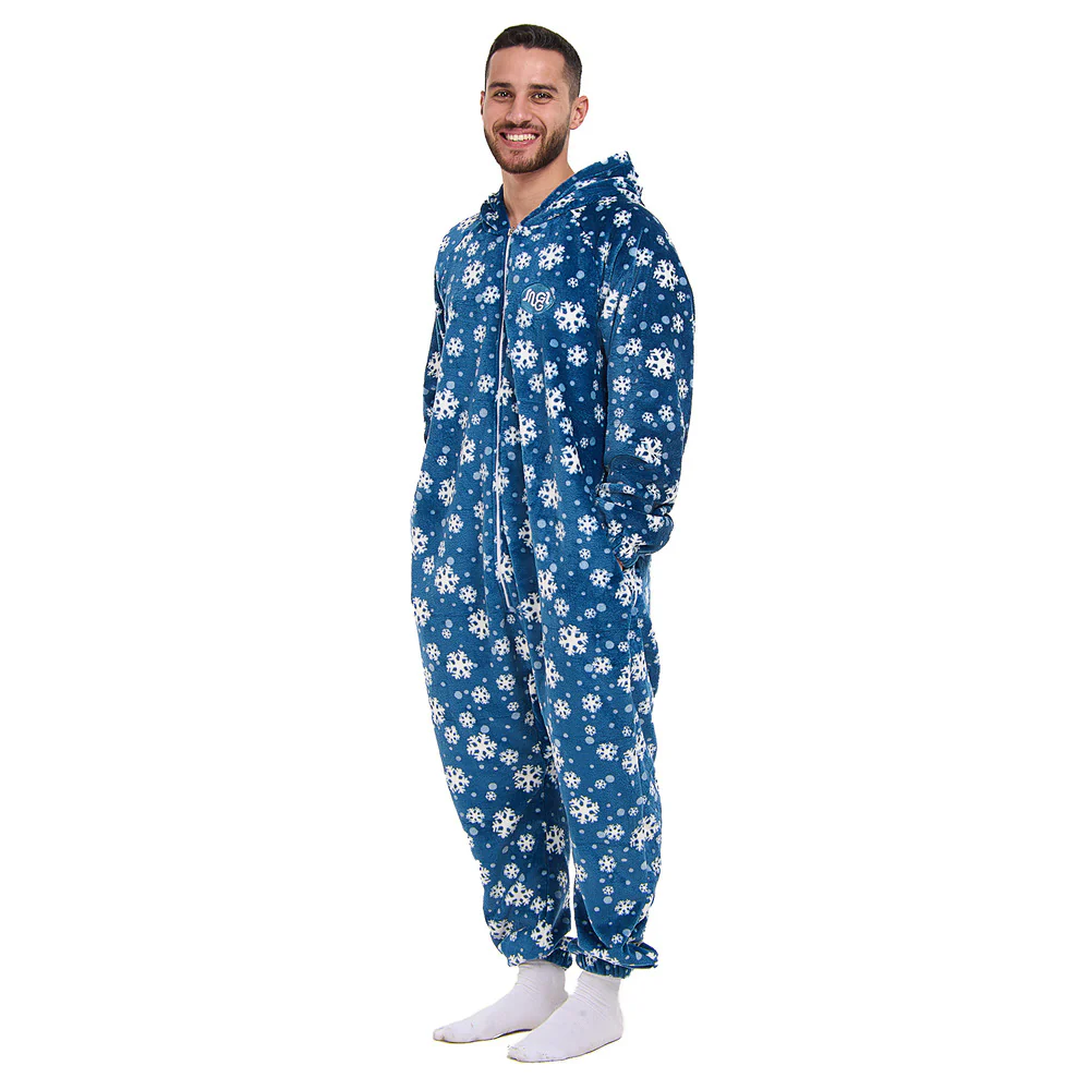 Snuggs Blanket Onesie Petroleum Snowflakes - Image 2