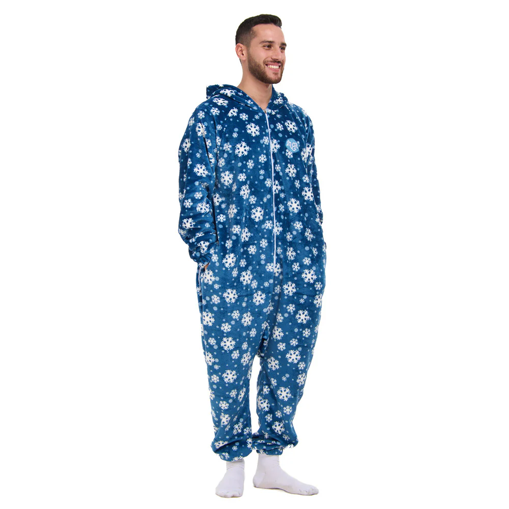 Snuggs Blanket Onesie Petroleum Snowflakes - Image 3