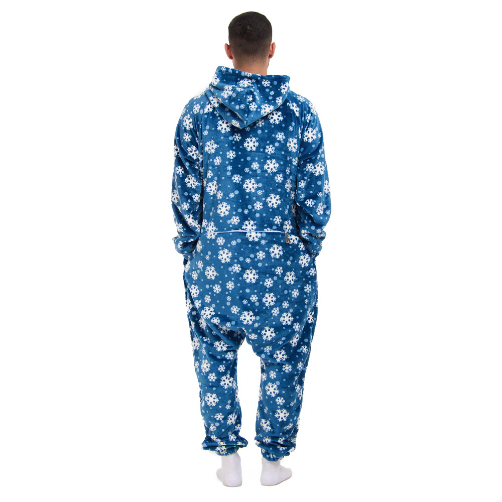 Snuggs Blanket Onesie Petroleum Snowflakes - Image 4