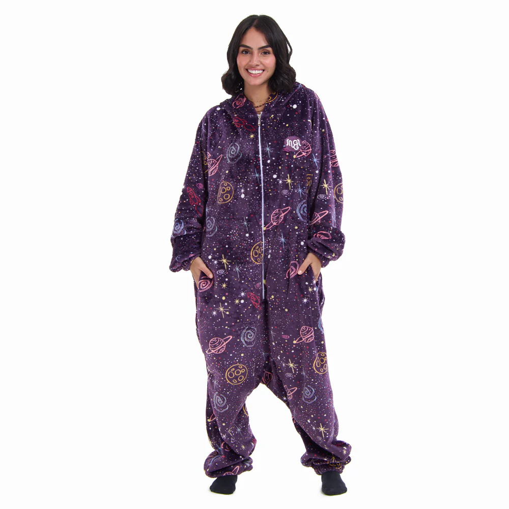 Snuggs Blanket Onesie Purple Space - Image 6