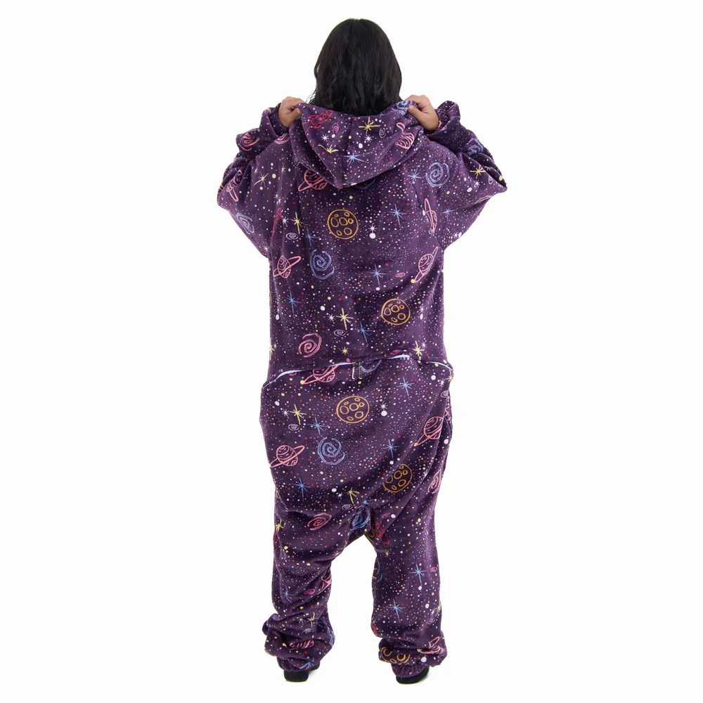Snuggs Blanket Onesie Purple Space - Image 8