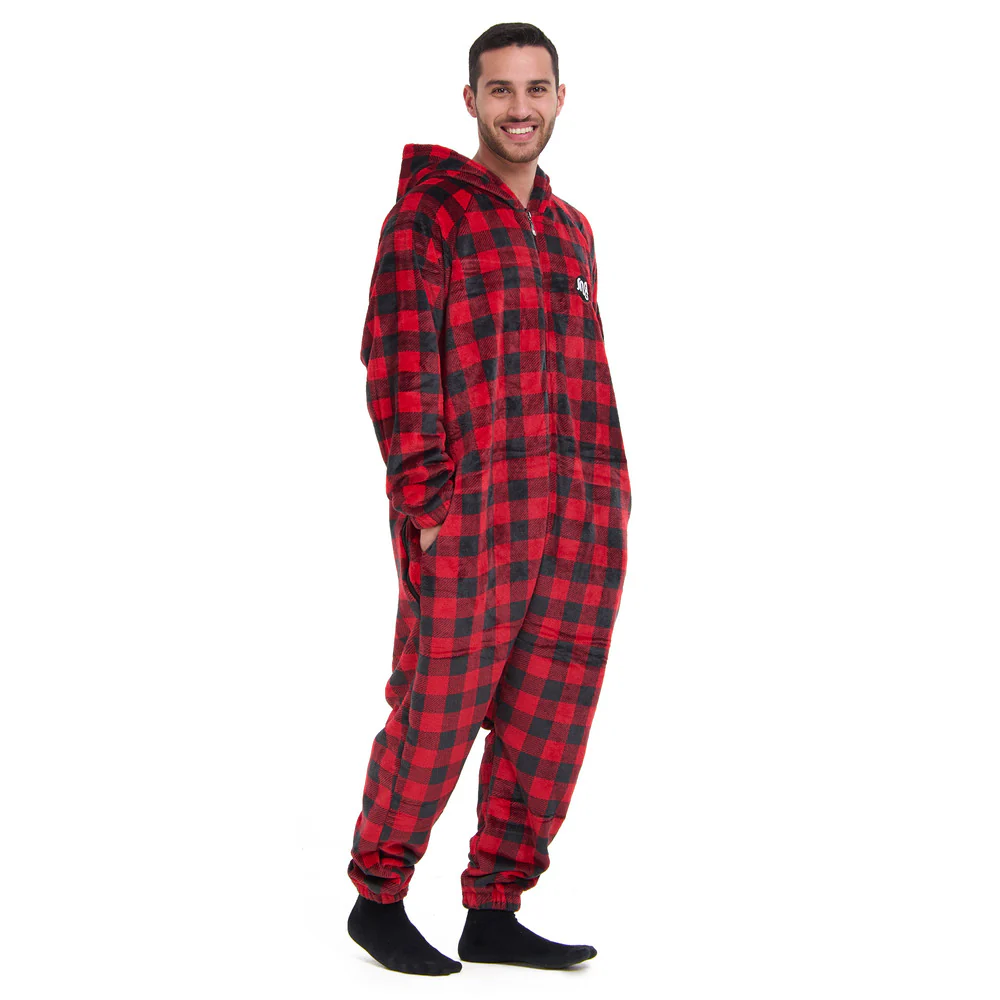 Snuggs Blanket Onesie Red Checkered - Image 3