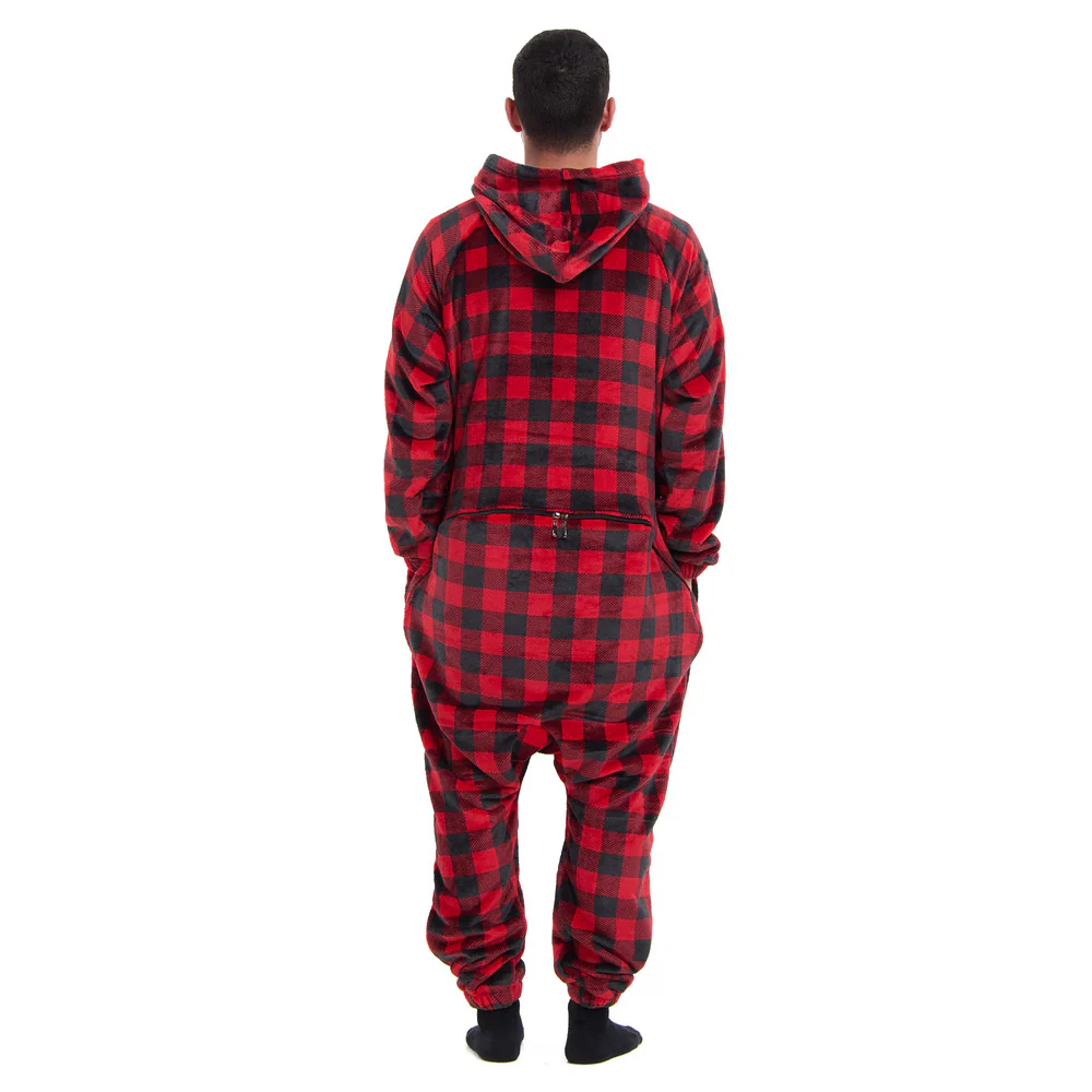 Snuggs Blanket Onesie Red Checkered - Image 7